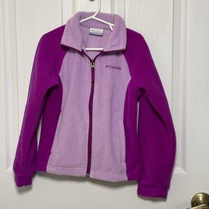 Columbia kids fleece jacket size XS (6-6x) two tone purple colorway.